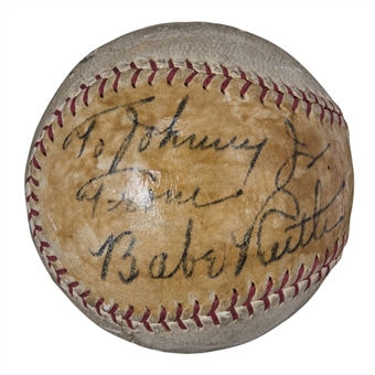 Babe Ruth Signed & Inscribed Baseball (JSA)